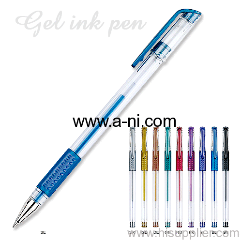 plastic Metallic color Gel Ink Pens