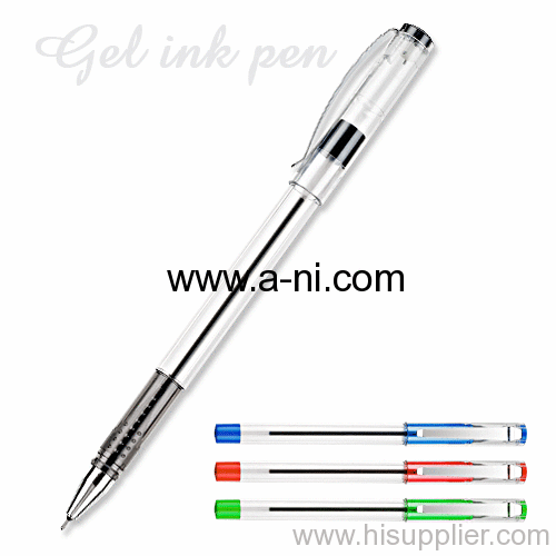 transparent plastic stick gel ink pen