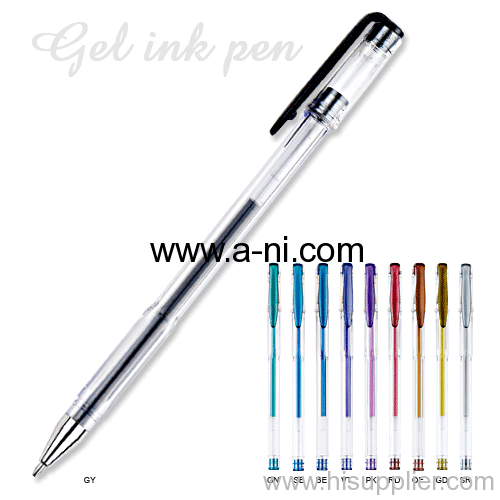 metallic ink gel pen