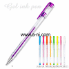 transparent pastel plastic stick gel ink pen