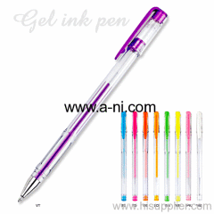 transparent plastic pastel gel ink pen