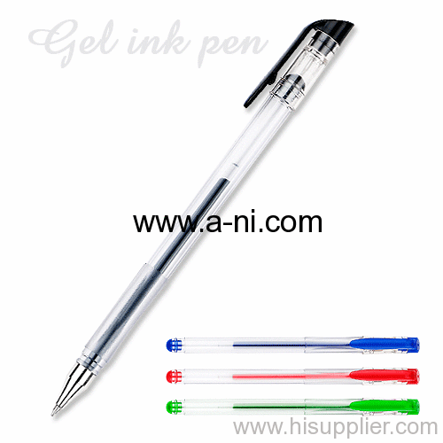 Metallic color clip Gel Ink Pen