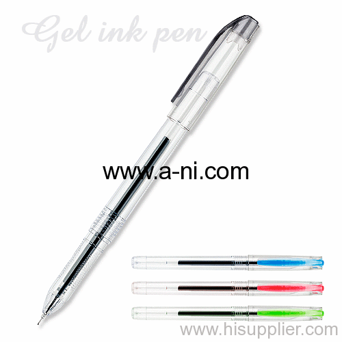 COLORED CLIP plastic Gel Ink Pen
