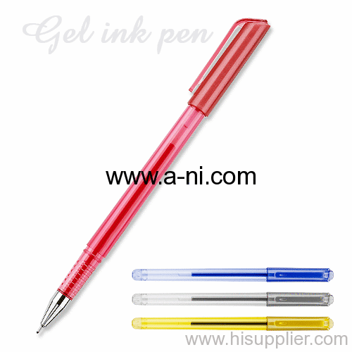 shiny chrome tip Gel Ink Pen
