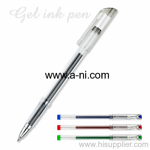 transparent colored clip Gel Ink Pen