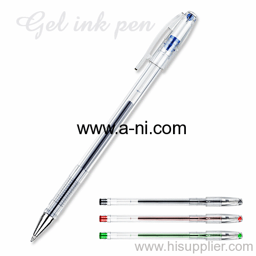 chrome trim plastic Gel Ink Pen