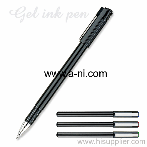 black barrel Gel Ink Pen