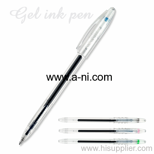 transparent classic plastic Gel Ink Pen