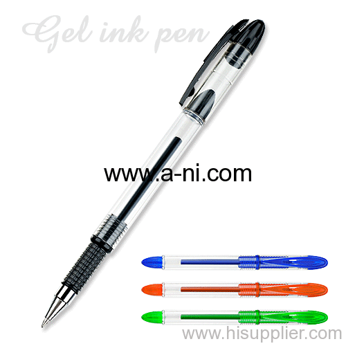 colored rubber grip Gel Ink Pen