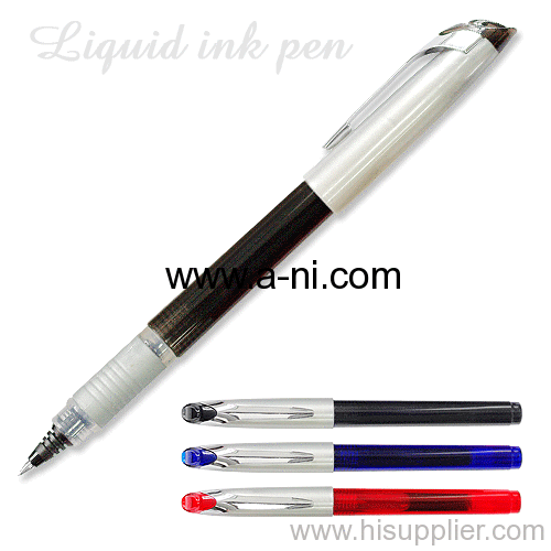 silver cap liquid ink pen