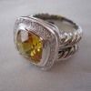 sterling silver ring 925 silver studded jewelry 11mm citrine albion ring designer jewelry