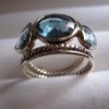 sterling silver ring blue topaz ring