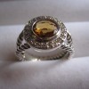 925 silver collection jewelry 925 Silver Studded Jewelry 8mm Citrine Petite Albion Ring