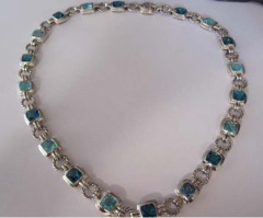 designer jewelry 925 silver jewelry gemstone necklace