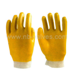 Knit wirst nitrile fully coated glove