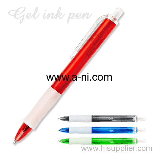 solid color plastic stick gel ink pen