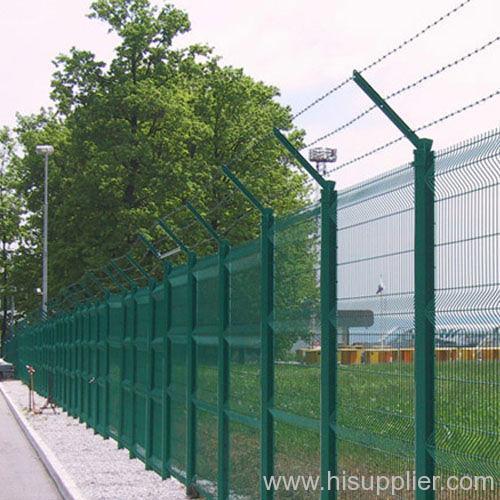 three bendings pvc coated welded wire mesh fences