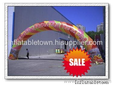 Inflatable advertising arch