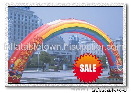 Inflatable advertising archway