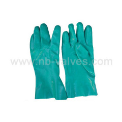 Chemical defense nitrile glove