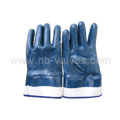 Blue-slip nitrile glove