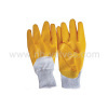 Yellow nitrile glove