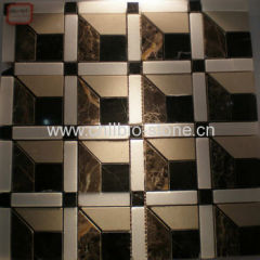St Cygnus W & China White & Crema Marfil Mosaic