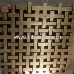 Crema Marfil & Black White Mosaic