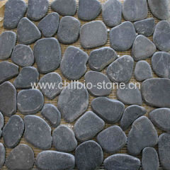 black pebbles stone