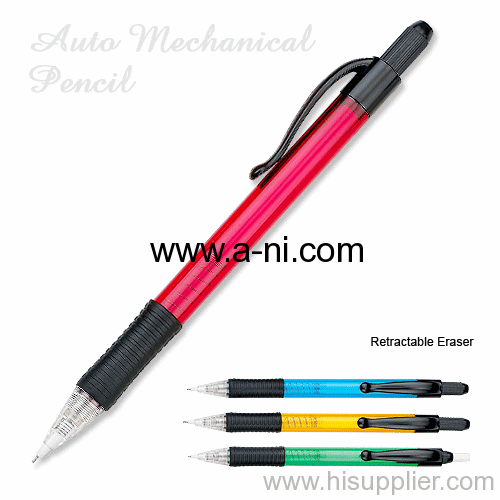 colored push action mechanical pencils