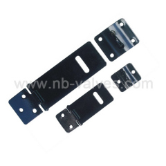 Black hasp and staple