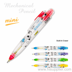 colored plastic push action mini Mechanical pencil