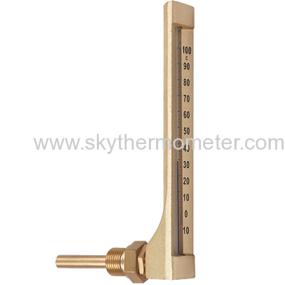 L shape industrial thermometer