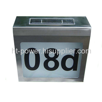 LED solar house number light