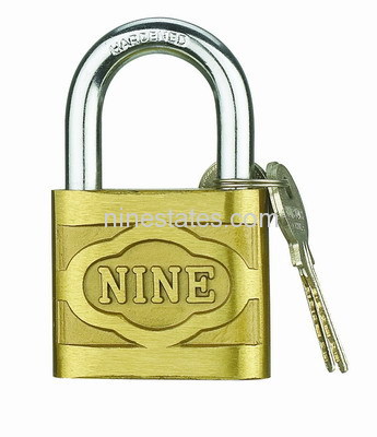 cast brass padlock