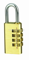 Brass combination padlock