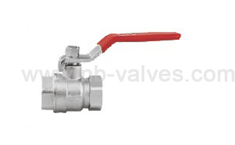 Red steel flat handle ball valve