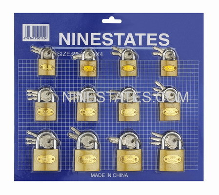 Imitate Brass Padlock & Skin Card