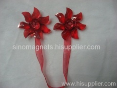 acrylic flower magnetic curtain tie back