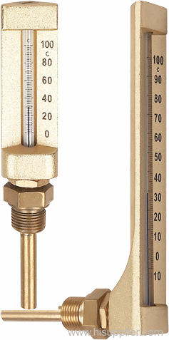 V Shape Industrial Mercury Glass Hot Water Thermometer - China