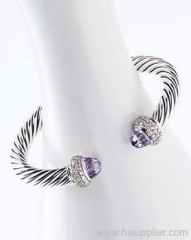 Designer Inspired Jewelry 7mm Lavender Amethyst Candy Bracelet