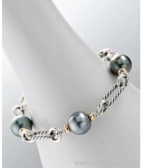 Pearl Figaro silver bracelet