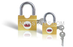 Side-opening brass padlock