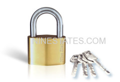 Brass diamond padlock