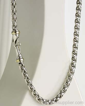 925 sterling silver necklace 6mm wheat chain necklace fine workmanship jewelry