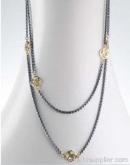 925 sterling silver necklace sterling silver necklace DY logo necklace