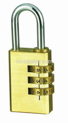 brass code padlock