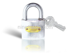 Electroplating chrome door padlock