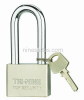 Square pins iron padlock- long shackle (60mm)