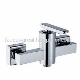 Square Bathroom Faucet In Good Chrome
